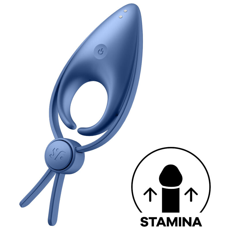 SATISFYER - Vibrerende Penisring Blå