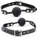 OHMAMA FETISH - Ball-gag i Silikon med Skinnbelte (hengelås inkludert)