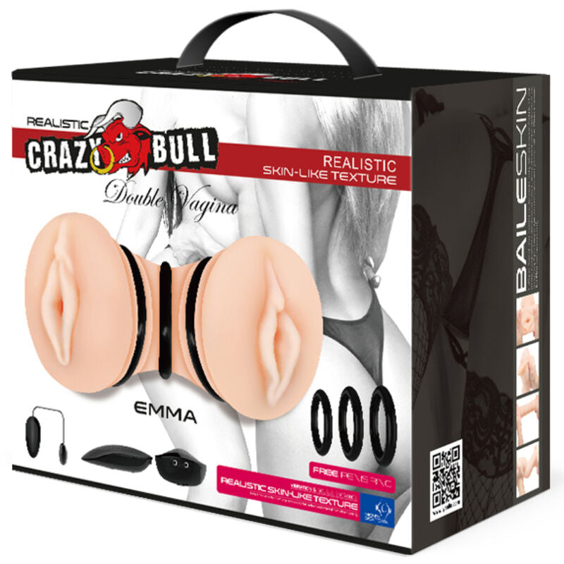 CRAZY BULL - Emma Realistisk Dobbel Vagina-masturbator