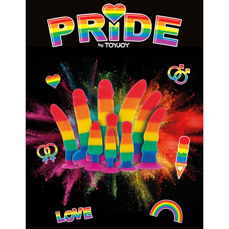 PRIDE - LGBT Flag Dildo med sugekopp 15 cm