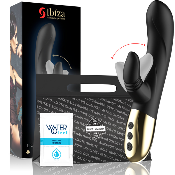 IBIZA - Rabbitvibrator med slikkefunksjon