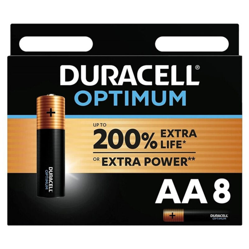 DURACELL - Optimum Alkaliske batterier AA LR6 8-pakning