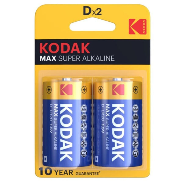 KODAK - Max Alkaliske batterier D LR20 2-pakning