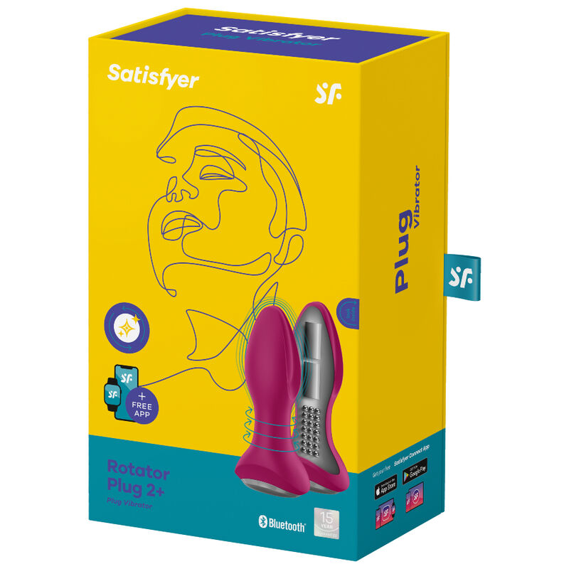SATISFYER - Rotator Plug 2+ Vibrerende Analplugg med App