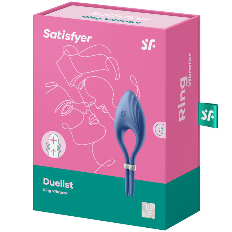 SATISFYER - Vibrerende Penisring Blå