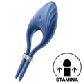 SATISFYER - Vibrerende Penisring Blå