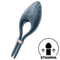 SATISFYER - Vibrerende Penisring Grå