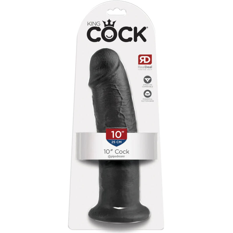 KING COCK - Realistisk Dildo Sort 25 cm