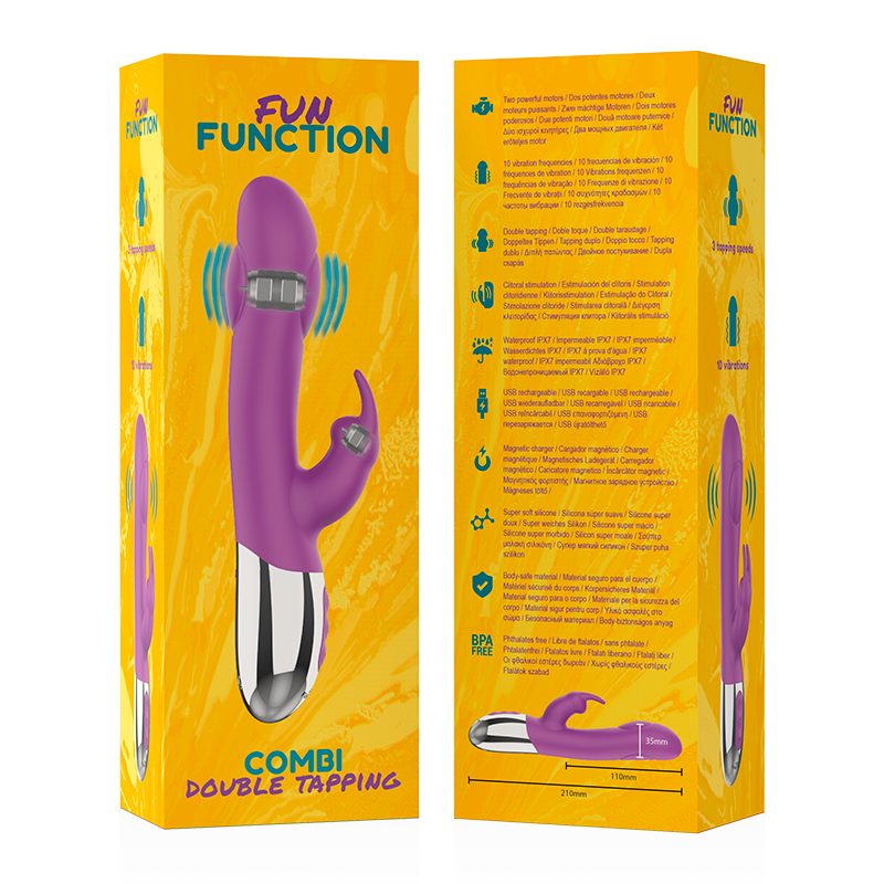FUN FUNCTION - Combi Double Tapping Rabbitvibrator