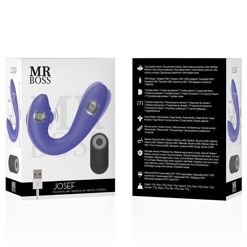 MR BOSS - Josef Parvibrator med Pulsering & Fjernkontroll