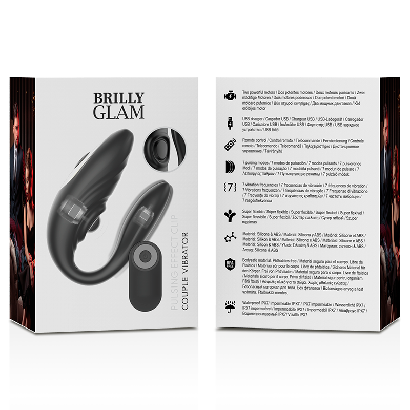 BRILLY GLAM - Parvibrator med Pulsering & Fjernkontroll