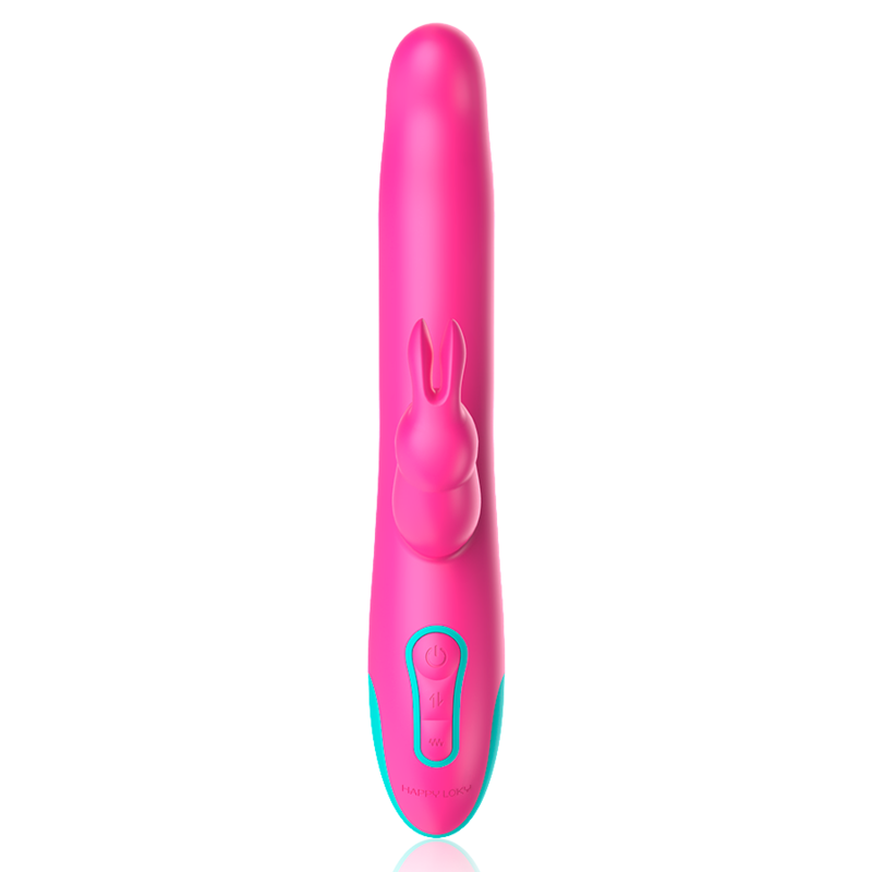 HAPPY LOKY - Pluto Rabbitvibrator & Rotator med WatchMe-fjernkontroll