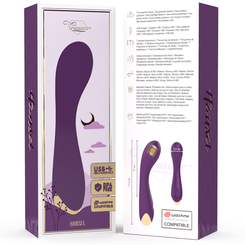TREASURE - Hansel G-punktsvibrator med WatchMe-fjernkontroll