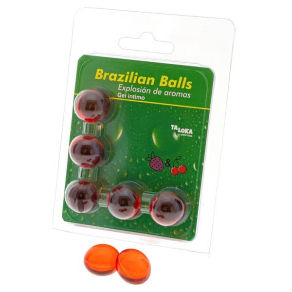 TALOKA - Brazilian Balls Massasjekuler Jordbær & Kirsebær 5-pakning