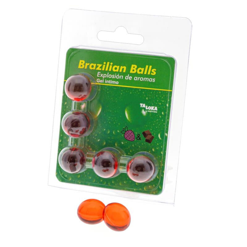 TALOKA - Brasilianske kuler Jordbær & Sjokolade 5-pk