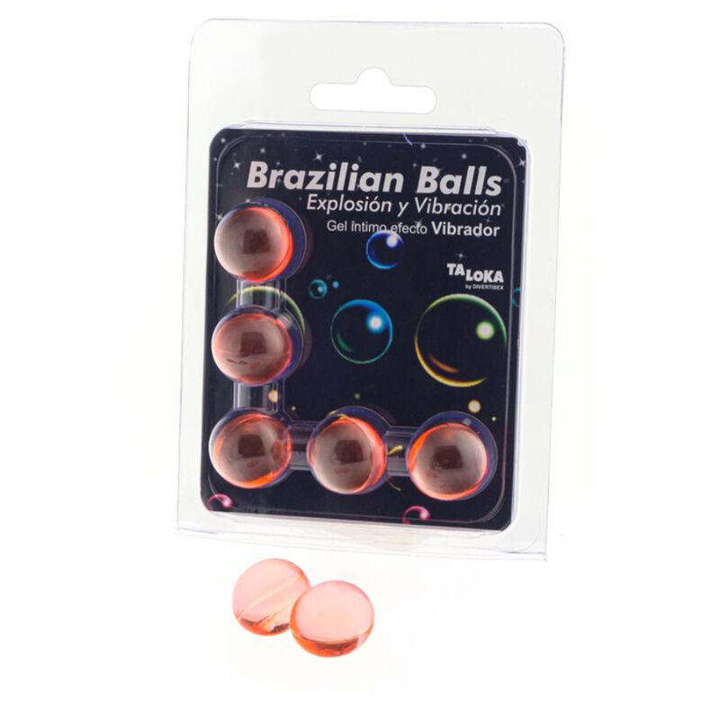 TALOKA - Brazilian Balls Pirrende gelekuler Vibrasjonseffekt 5-pakning