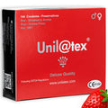 UNILATEX - Red Strawberry Kondomer med Smak 144 stk