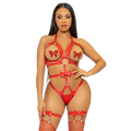 LEG AVENUE - Harness-Teddy med Nagler