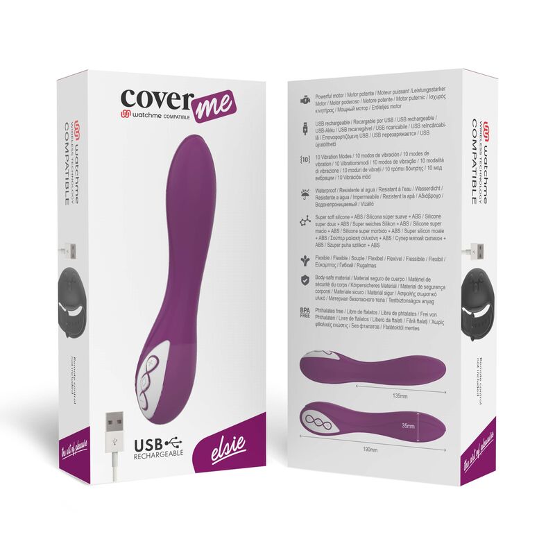 COVERME - Elsie Vibrator med WatchMe-fjernkontroll