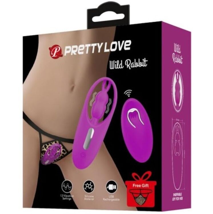 PRETTY LOVE - Wild Rabbit Trusestimulator med fjernkontroll