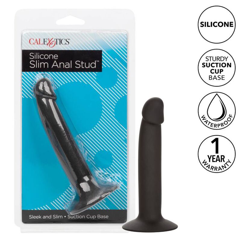 CALEXOTICS - Slim Anal Stud Analplugg med sugekopp