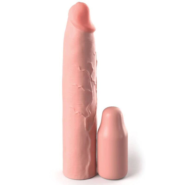 FANTASY X-TENSIONS - Penissleeve 22,86 cm + plugg Flesh