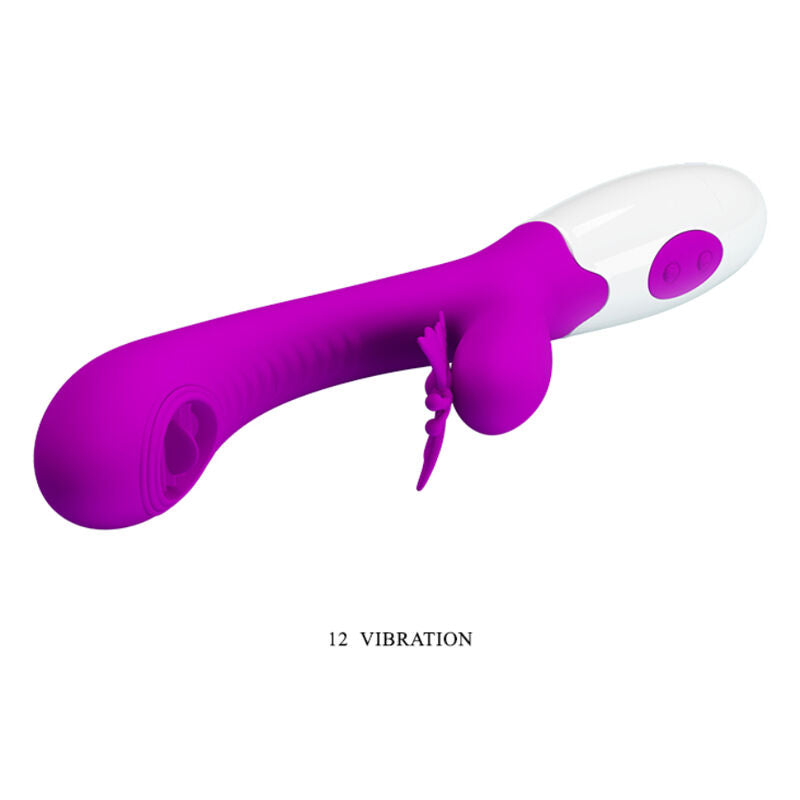 PRETTY LOVE - Moth Rabbitvibrator med slikkende tunge