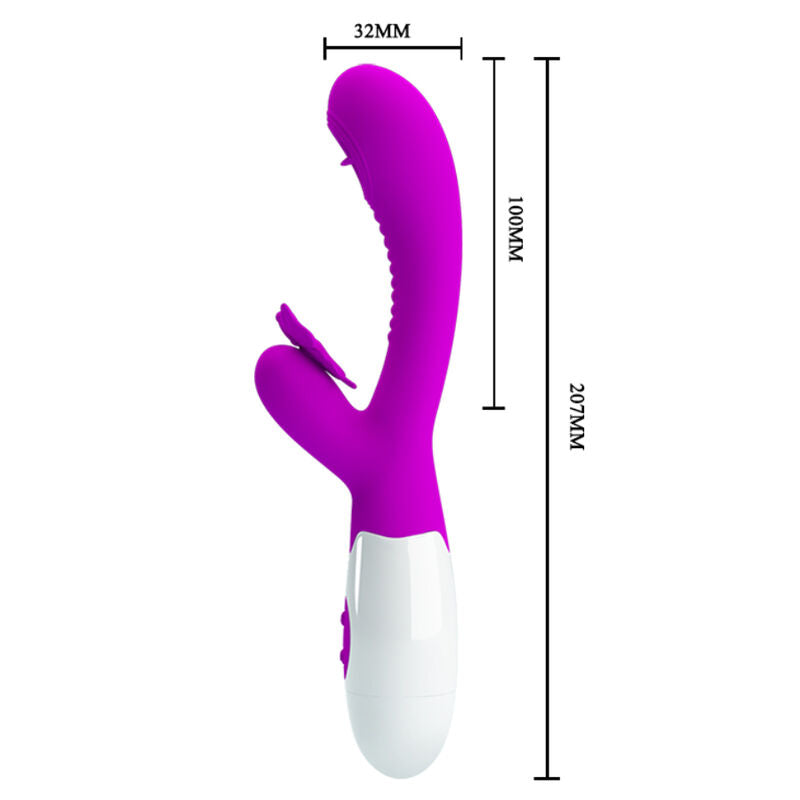 PRETTY LOVE - Moth Rabbitvibrator med slikkende tunge
