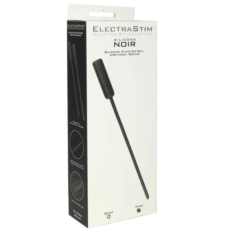 ELECTRASTIM - Silicone Noir Fleksibel elektro-urethral sound 7 mm