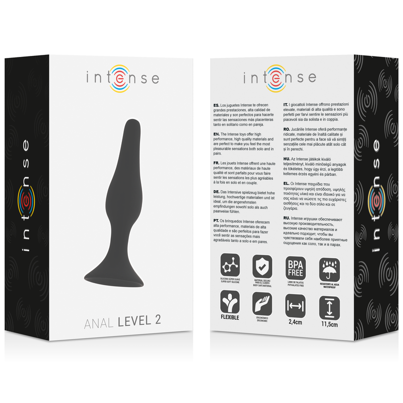 INTENSE - Anal Level 2 Analdildo Sort 11,5 cm