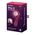 SATISFYER - Pro 2 Generation 3 Liquid Air Lufttrykksvibrator Vinrød