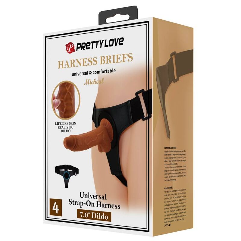 PRETTY LOVE - Micheal Strap-on-sett 20 cm