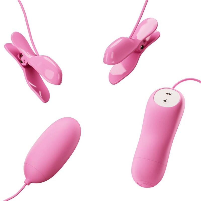 PRETTY LOVE - Vibrerende Brystklyper med Elektrosjokk