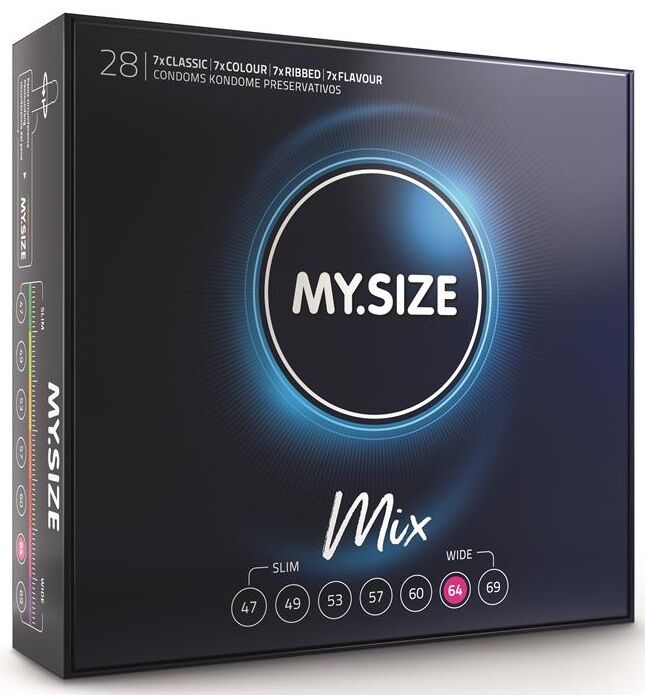MY SIZE - Mix Kondomer 64 mm 28-pakning