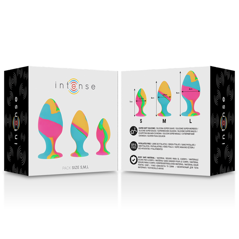 INTENSE - Analplugg-sett i silikon