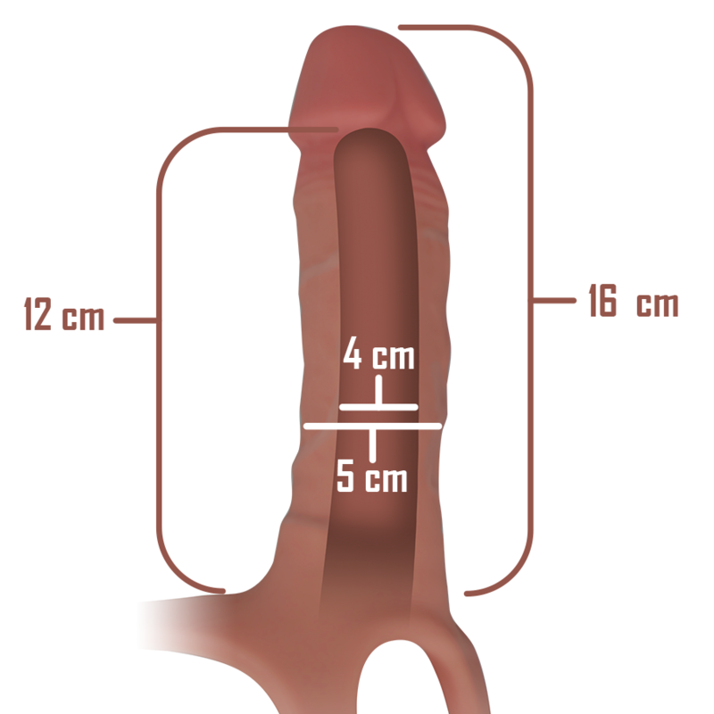INTENSE - Dildo Hul Strap-on 3,5 cm