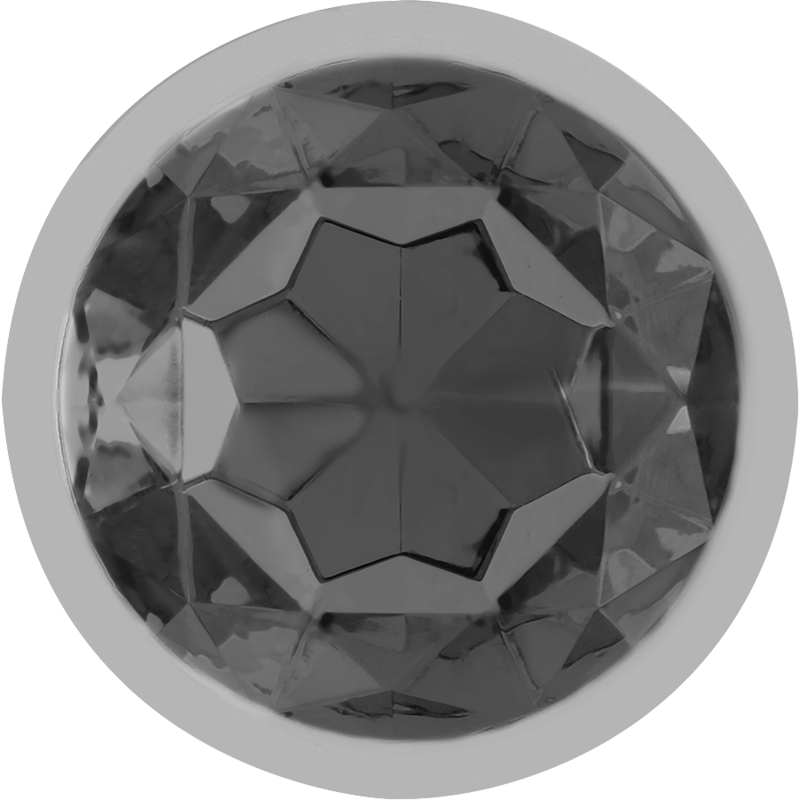 INTENSE - Aluminium Analplugg med Sort Glass M