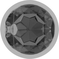 INTENSE - Aluminium Analplugg med Sort Glass L