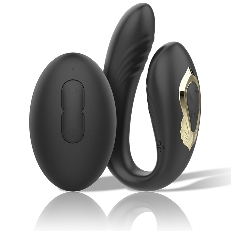 IBIZA - Wave Roterende Dobbeltvibrator med Fjernkontroll