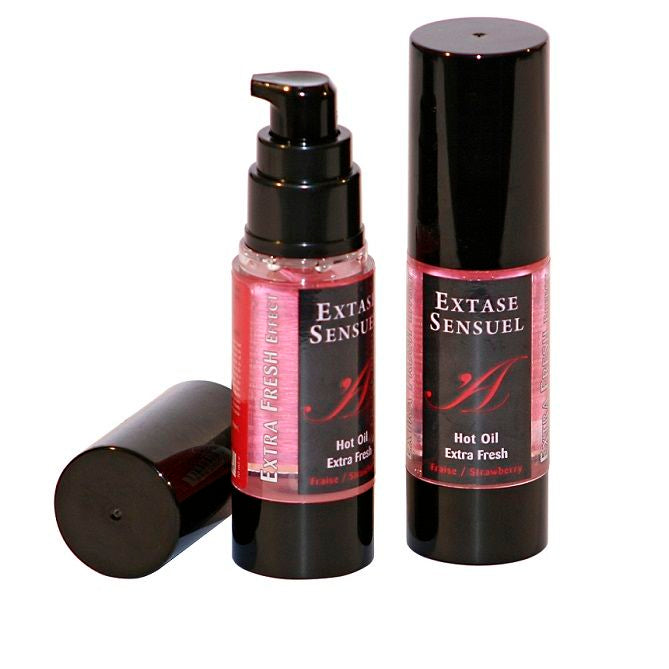 EXTASE SENSUAL - Massasjeolje med ekstra frisk jordbæreffekt 30 ml