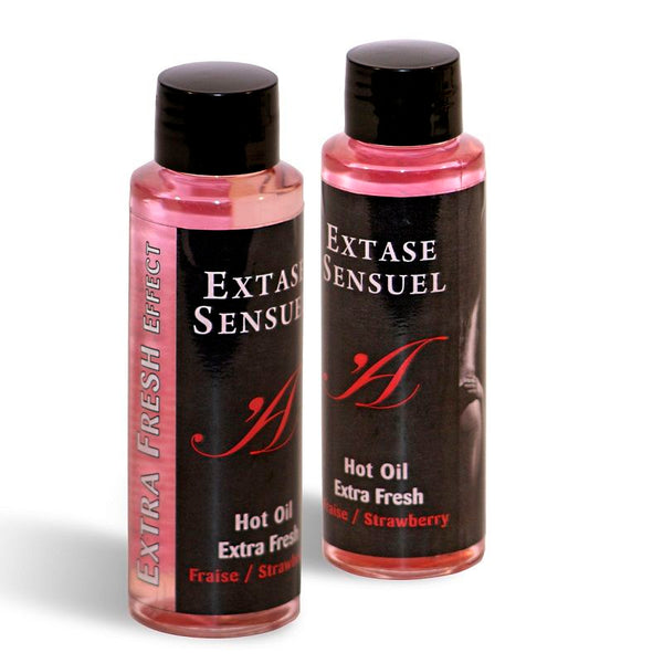 EXTASE SENSUAL - Massasjeolje med ekstra frisk jordbæreffekt 100 ml
