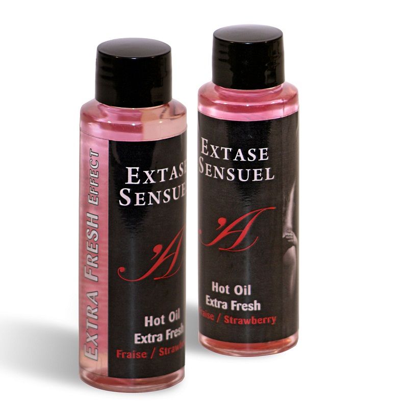 EXTASE SENSUAL - Massasjeolje med ekstra frisk jordbæreffekt 100 ml