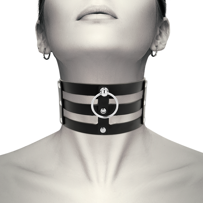 COQUETTE CHIC DESIRE - Choker i vegansk skinn Fetish-stil