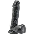 GET REAL - Realistisk Dildo med Baller Sort 18 cm
