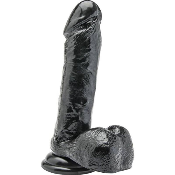 GET REAL - Realistisk Dildo med Baller Sort 18 cm