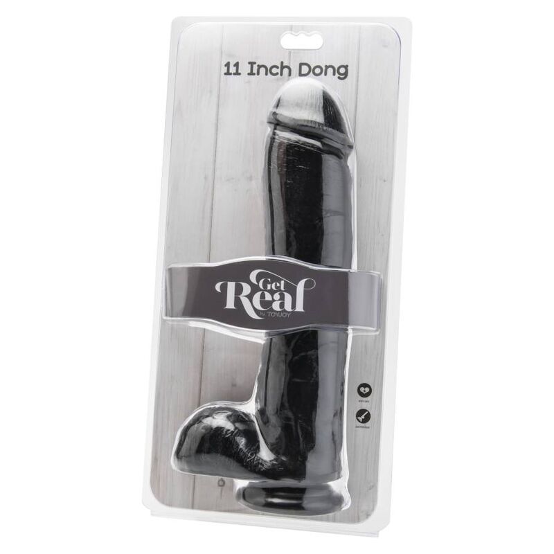 GET REAL - Realistisk dildo med testikler 28 cm