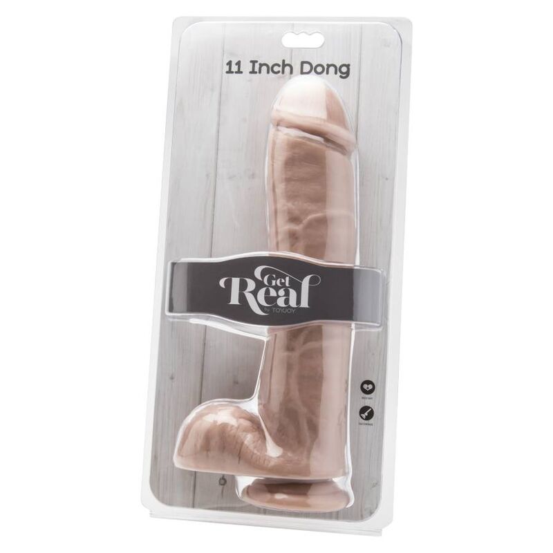 GET REAL - Realistisk Dildo med Baller Hud 28 cm