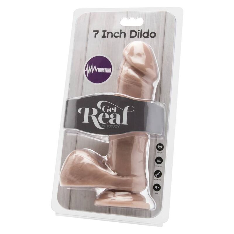 GET REAL - Realistisk Dildovibrator med Pung 18 cm
