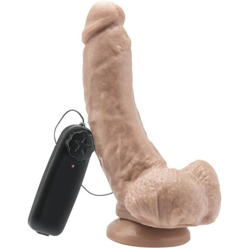 GET REAL - Realistisk vibrerende dildo med testikler 20,5 cm