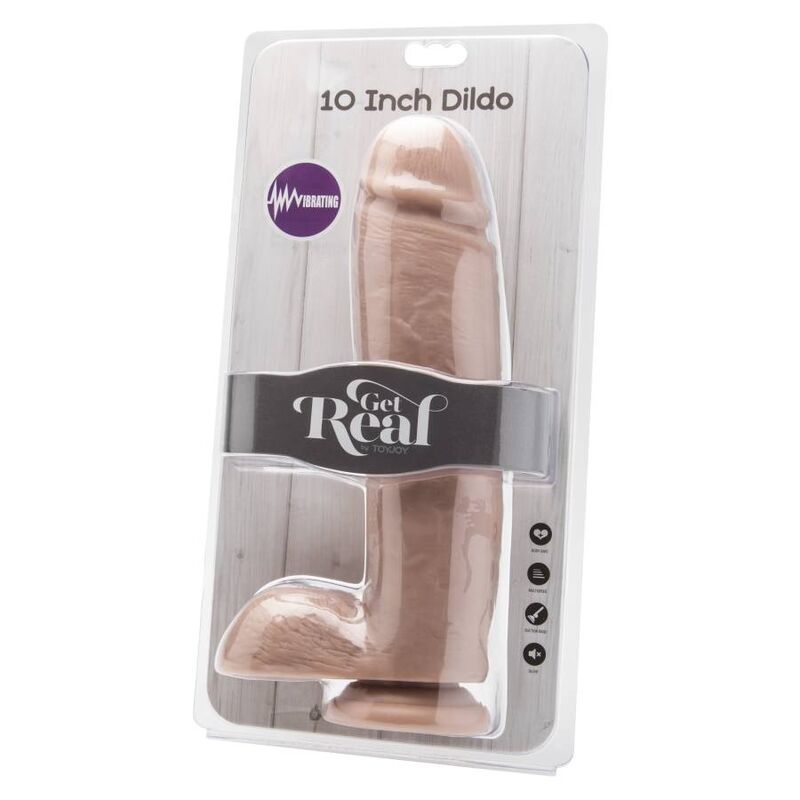 GET REAL - Realistisk Dildovibrator med Pung 25,5 cm